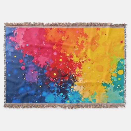 Vibrant Watercolor Chaos Art Decke (Vorderseite)