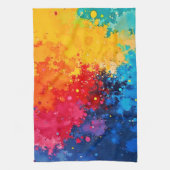 Vibrant Watercolor Chaos Art Geschirrtuch (Vertikal)
