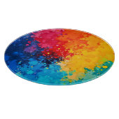 Vibrant Watercolor Chaos Art Schneidebrett (Ecke)