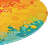 Vibrant Watercolor Chaos Art Schneidebrett (Ecke)