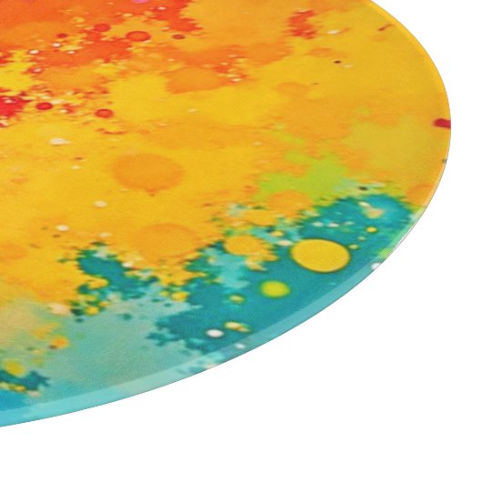 Vibrant Watercolor Chaos Art Schneidebrett (Ecke)