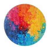 Vibrant Watercolor Chaos Art Schneidebrett (Vorderseite)