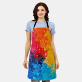 Vibrant Watercolor Chaos Art Schürze (Getragen)