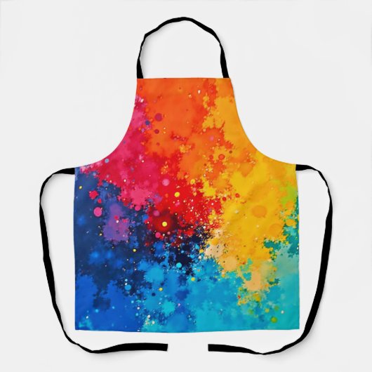 Vibrant Watercolor Chaos Art Schürze (Vorderseite)