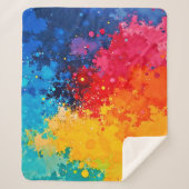 Vibrant Watercolor Chaos Art Sherpadecke (Vorderseite)