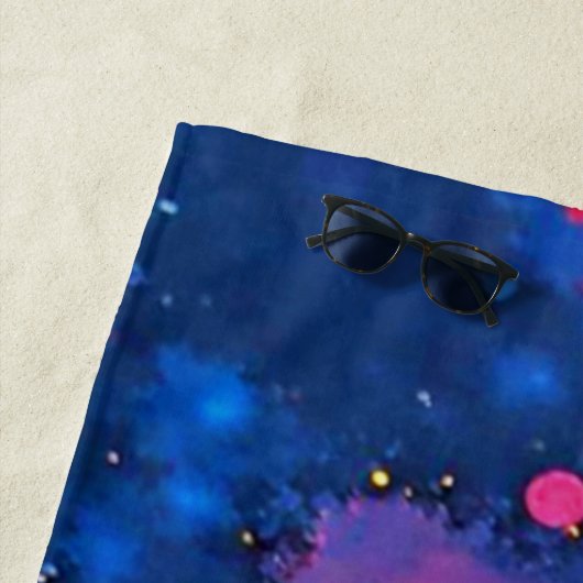 Vibrant Watercolor Chaos Art Strandtuch (Beispiel)