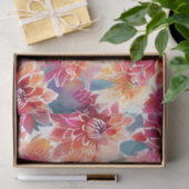 Vibrant Watercolor Dahlia Seidenpapier (Geschenk)