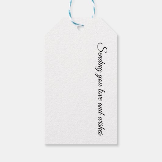 Vibrant Watercolor Dandelion, custom Geschenkanhänger (Rückseite)