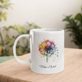 Vibrant Watercolor Dandelion, custom Kaffeetasse