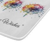 Vibrant Watercolor Dandelion, custom Schneidebrett (Ecke)