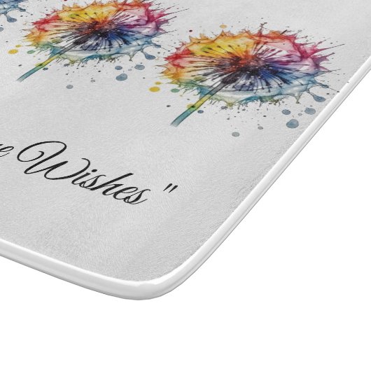 Vibrant Watercolor Dandelion, custom Schneidebrett (Ecke)