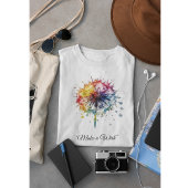 Vibrant Watercolor Dandelion, custom T-Shirt