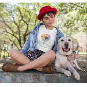 Vibrant Watercolor Dandelion, custom T-Shirt