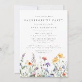 Vibrant Watercolor Floral Bachelorette Party Einladung (Vorderseite)