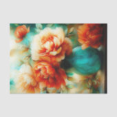 Vibrant Watercolor Floral Tissue Paper Seidenpapier (Vorderseite)