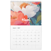 Vibrant Watercolor Florals maximalist 2025 Kalender (Mär 2027)