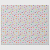 Vibrant Watercolor Hearts Gift Wrap - Valentins Geschenkpapier (Flach)