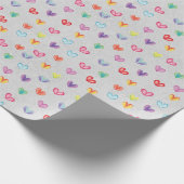 Vibrant Watercolor Hearts Gift Wrap - Valentins Geschenkpapier (Ecke)