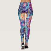 Vibrant Watercolor Mandala Leggings (Rückseite)