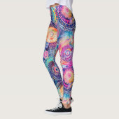 Vibrant Watercolor Mandala Leggings (Links)