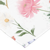 Vibrant Watercolor Multicolor Floral Pattern Großer Tischläufer (Ecke)