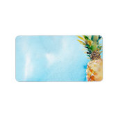 Vibrant Watercolor Tropische Ananas Umschlag Adressaufkleber (Vorne)