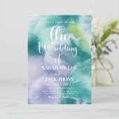 Vibrant Watercolor Wedding Invitation Einladung (Stehend Vorderseite)