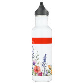 Vibrant Watercolor Wildflowers Personalized Edelstahlflasche (Rechts)
