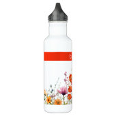Vibrant Watercolor Wildflowers Personalized Edelstahlflasche (Links)