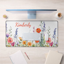 Vibrant Watercolor Wildflowers Personalized