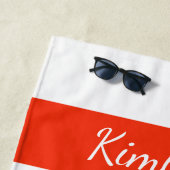 Vibrant Watercolor Wildflowers Personalized Strandtuch (Beispiel)