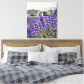  Vibrant Watercolour Lavender Field  Leinwanddruck (Insitu (Schlafzimmer))