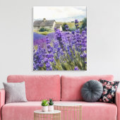  Vibrant Watercolour Lavender Field  Leinwanddruck (Insitu (Wohnzimmer))
