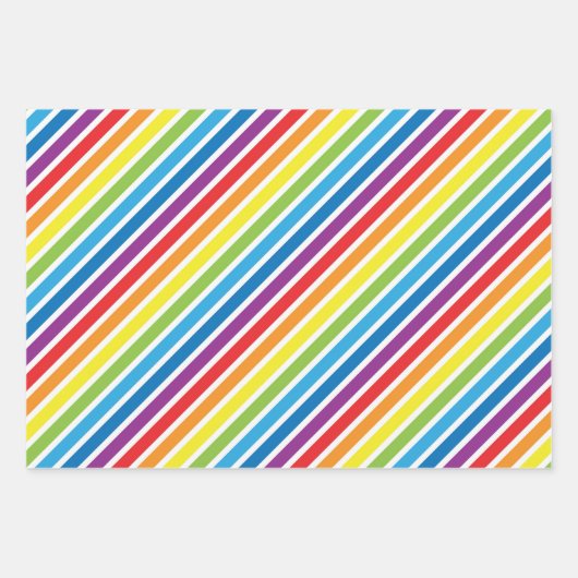 Vibrant White and Rainbow Patterns Geschenkpapier Set (Vorderseite 3)