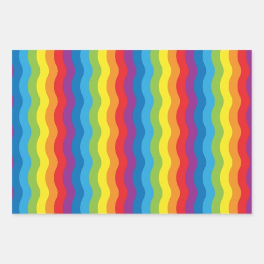 Vibrant White and Rainbow Patterns Geschenkpapier Set (Vorderseite 2)