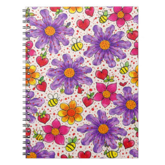 Vibrant Wildflower Blooms  Notizblock