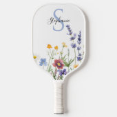 Vibrant Wildflower Personalized Pickleball Schläger (Vorderseite)
