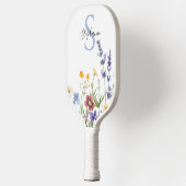Vibrant Wildflower Personalized Pickleball Schläger (Links)
