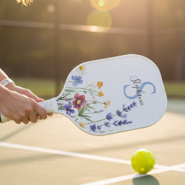 Vibrant Wildflower Personalized Pickleball Schläger