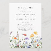 Vibrant Wildflower Wedding Program Programm (Vorderseite)