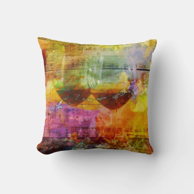 Vibrant Wine Throw Pillow Kissen (Vorderseite)