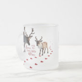 Vibrant Winter Wonderland Reindeer Mattglastasse (Vorderseite Links)