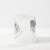 Vibrant Winter Wonderland Reindeer Mattglastasse (Mittel)
