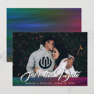 Vibrant Wisps   Dark Jewel Tone Watercolor Foto Save The Date