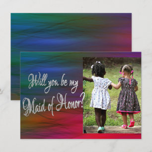 Vibrant Wisps   Jewel Tone Foto Brautparty Gefragt Einladung