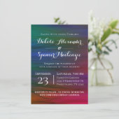 Vibrant Wisps | Jewel Tone Watercolor Wedding Einladung (Stehend Vorderseite)