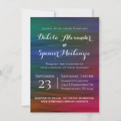 Vibrant Wisps | Jewel Tone Watercolor Wedding Einladung (Vorderseite)