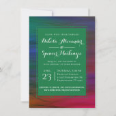 Vibrant Wisps | Jewel Tone Watercolor Wedding Einladung (Vorderseite)