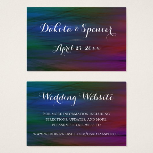 Vibrant Wisps | Website zur Hochzeit von dunklen W (Vorne & Hinten)