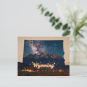 Vibrant Wyoming Conceptual Map Postkarte (Stehend Vorderseite)